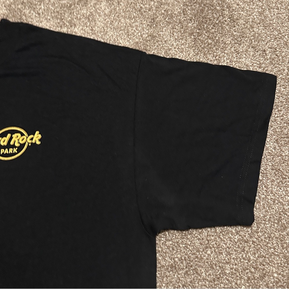 Y2k Hard Rock Park Opening T-Shirt Black Graphic Tee Men’s Size Xl Original Pass View 4